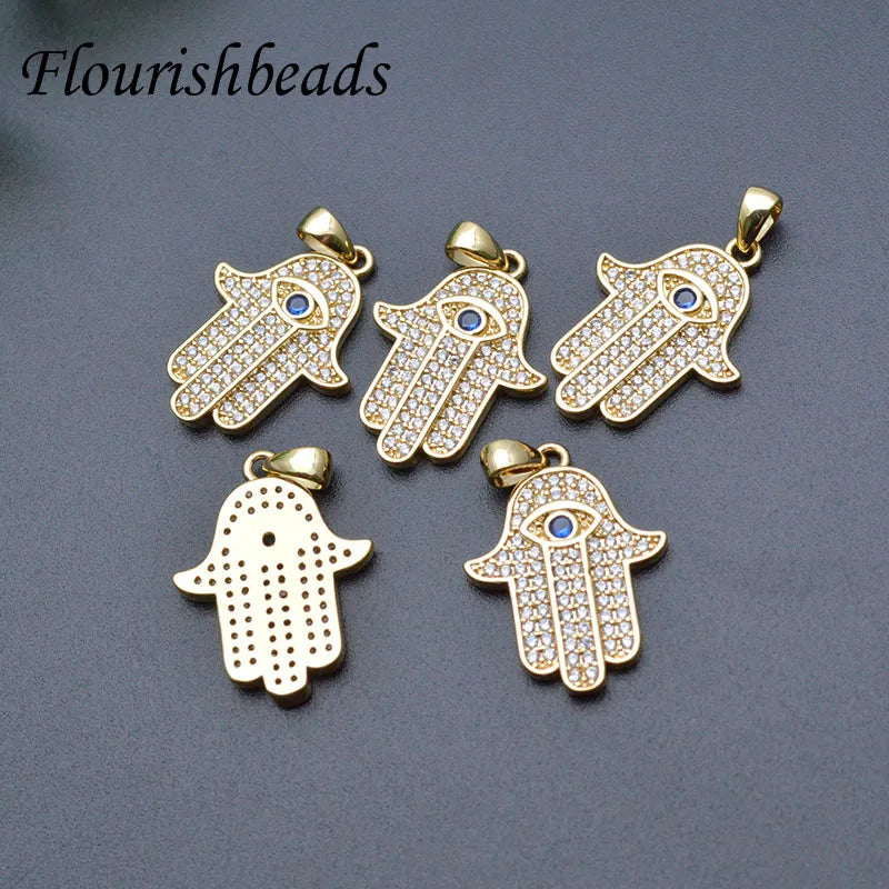 10pcs Nickel Palm Eye Shape Pendant Charms for Jewelry Making