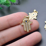 10pcs Nickel Palm Eye Shape Pendant Charms for Jewelry Making
