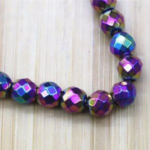 10pcs Non-magnetic Hematite Stone Beaded Bracelets Health for Beads Jewelry