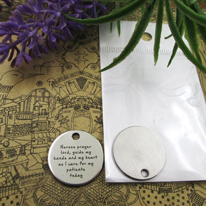 10pcs Nurses Prayer Stainless Steel Charms Pendant DIY Jewelry Findings
