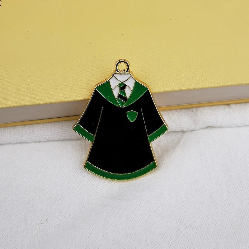 10pcs Oil Drop School Uniform Students Alloy Enamel Charms Boy Girl Pendants