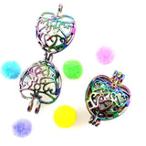 10pcs Heart Charms Pearl Cage Locket Pendant Aromatherapy Diffuser Accessory