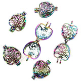 10pcs Heart Charms Pearl Cage Locket Pendant Aromatherapy Diffuser Accessory