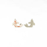 10pcs Koi Fish Enamel Charms for DIY Jewelry Making Craft
