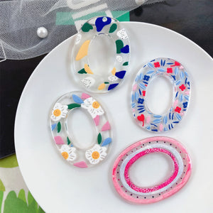 10pcs Acrylic Flower Pendant Charms for DIY Necklace Earrings Jewelry Making