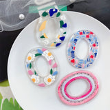 10pcs Acrylic Flower Pendant Charms for DIY Necklace Earrings Jewelry Making