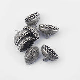 10pcs Oval Lacework End Bead Cap For DIY Jewelry Findings