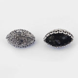10pcs Oval Lacework End Bead Cap For DIY Jewelry Findings