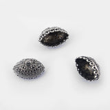 10pcs Oval Lacework End Bead Cap For DIY Jewelry Findings