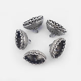 10pcs Oval Lacework End Bead Cap For DIY Jewelry Findings