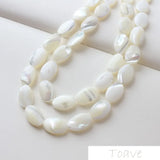 10pcs Oval Natural Shell Horseshoe Shell Straight Hole Beading Accessories