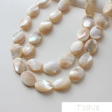 10pcs Oval Natural Shell Horseshoe Shell Straight Hole Beading Accessories