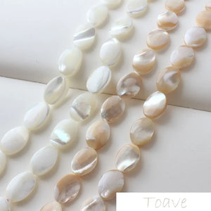10pcs Oval Natural Shell Horseshoe Shell Straight Hole Beading Accessories