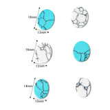 10pcs Oval Turquoise Stone Cabochons Pendants Charms Beads