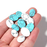 10pcs Oval Turquoise Stone Cabochons Pendants Charms Beads