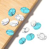 10pcs Oval Turquoise Stone Cabochons Pendants Charms Beads