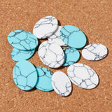 10pcs Oval Turquoise Stone Cabochons Pendants Charms Beads
