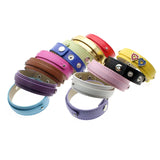 10pcs Leather Wristband Small Belt Slide Charm Letters DIY Accessory