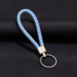 10pcs PU Leather Keychain Car Keyrings Men Women DIY bag Pendant Key Chain