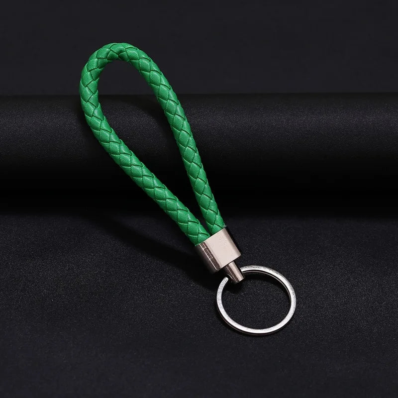 10pcs PU Leather Keychain Car Keyrings Men Women DIY bag Pendant Key Chain
