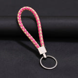 10pcs PU Leather Keychain Car Keyrings Men Women DIY bag Pendant Key Chain