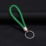 10pcs PU Leather Keychain Car Keyrings Men Women DIY bag Pendant Key Chain