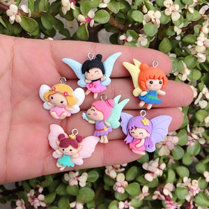 10pcs Cartoon Resin Charms for Jewelry Making