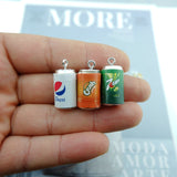 10pcs Cola Soda Drink Charms for Jewelry Making
