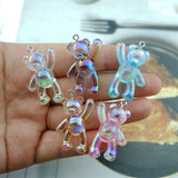 10pcs Bear Resin Charms for Earring Bracelet Pendant Making