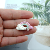 10pcs Rainbow Resin Earring Charms for DIY Jewelry Making