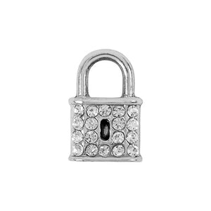 10pcs Crystal PadLock Charm for Living Locket Necklace Bracelet Watch
