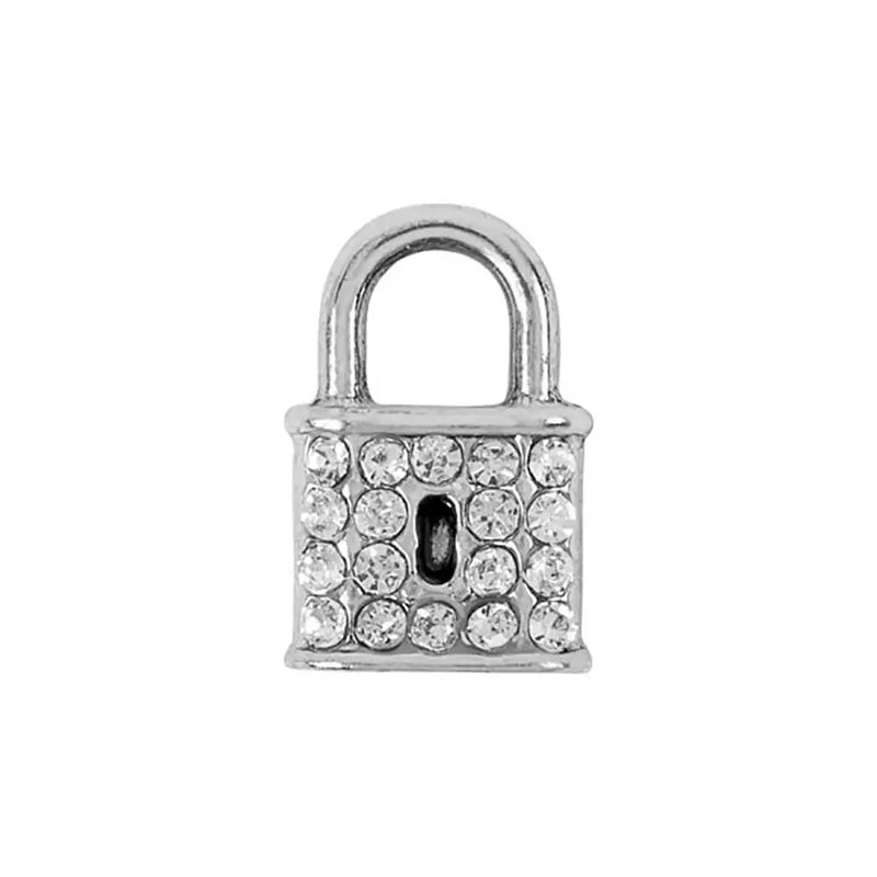 10pcs Crystal PadLock Charm for Living Locket Necklace Bracelet Watch