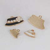 10pcs Pearl Cap Lady Floating Enamel Charms Alloy Pendant DIY Jewelry YZ411