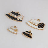 10pcs Pearl Cap Lady Floating Enamel Charms Alloy Pendant DIY Jewelry YZ411