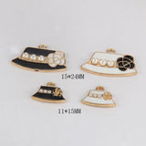 10pcs Pearl Cap Lady Floating Enamel Charms Alloy Pendant DIY Jewelry YZ411