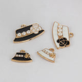 10pcs Pearl Cap Lady Floating Enamel Charms Alloy Pendant DIY Jewelry YZ411