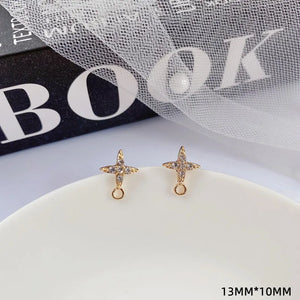 10pcs Pearl Earrings Base Hollow Sunflower Earring Settings