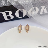 10pcs Pearl Earrings Base Hollow Sunflower Earring Settings