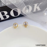 10pcs Pearl Earrings Base Hollow Sunflower Earring Settings