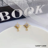 10pcs Pearl Earrings Base Hollow Sunflower Earring Settings