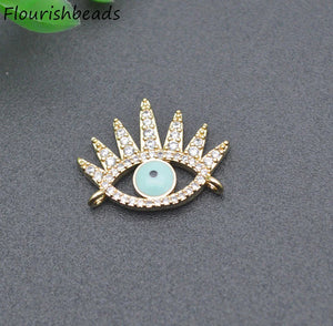 10pcs Evil Eye Charms Pendants for Necklace Making