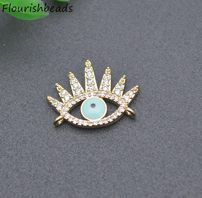 10pcs Evil Eye Charms Pendants for Necklace Making