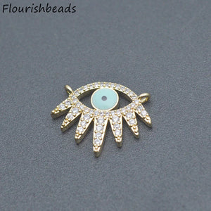 10pcs Evil Eye Charms Pendants for Necklace Making