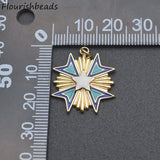 10pcs Nickel Plated Enamel Large Size Metal Charms Pendants