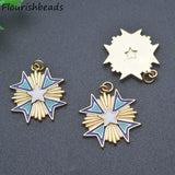 10pcs Nickel Plated Enamel Large Size Metal Charms Pendants