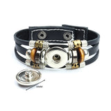 10pcs Custom Photo Leather Bracelet 18MM Logo Baby Mom Dad Grandparent Lover