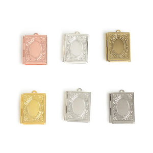 10pcs Photo Frame Memory Book Locket Charm Pendant Romantic Love Vintage