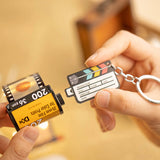 10pcs Film Roll Keychain DIY Photo Album Keyrings Personalized Gift