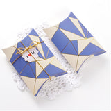 10pcs Pink Geometric Print Pillow Paper Box DIY Jewelry Gift Packing