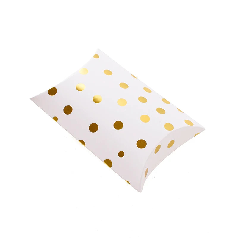 10pcs Pink Geometric Print Pillow Paper Box DIY Jewelry Gift Packing